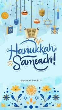 happy hanukkah template Reel Instagram