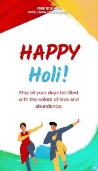 Happy holi (1) Wizytówka template