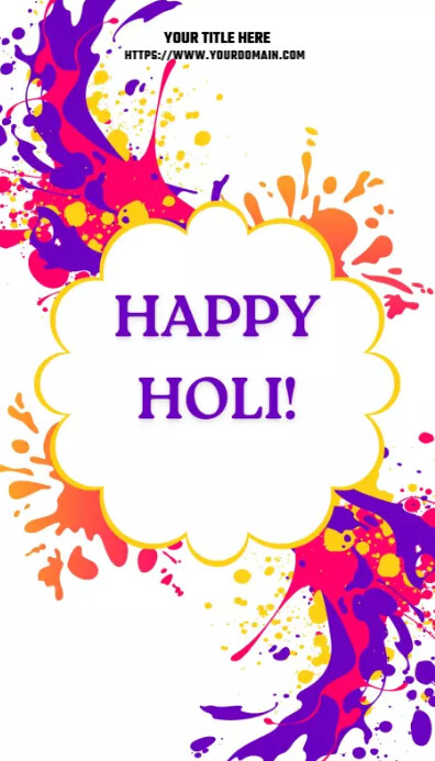 Happy holi (1) Visitekaartje template