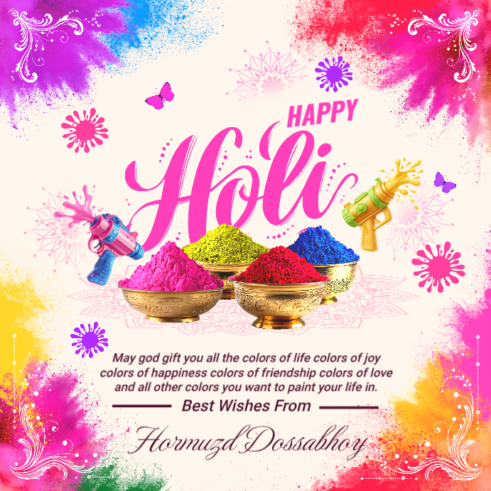 Happy Holi Best Wishes Post Template | PosterMyWall