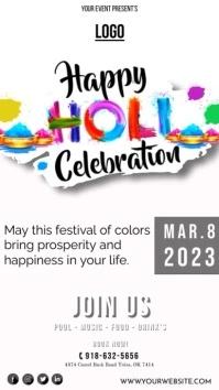 Happy Holi Celebration Instagram Reels Invita Instagram-reel template