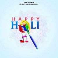 Happy Holi Instagram Post template