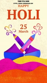 Happy holi Wizytówka template