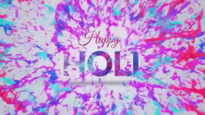 happy holi Digitalt display (16:9) template