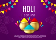 happy holi Pocztówka template