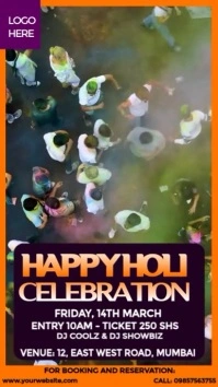 happy holi template Instagram Story