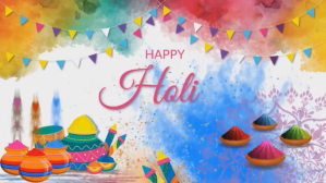 happy holi Ekran reklamowy (16:9) template