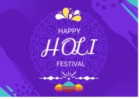 Happy holi Открытка template