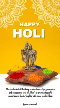 happy holi Instagram 快拍 template