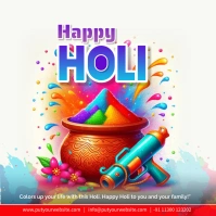 Happy Holi Pos Instagram template
