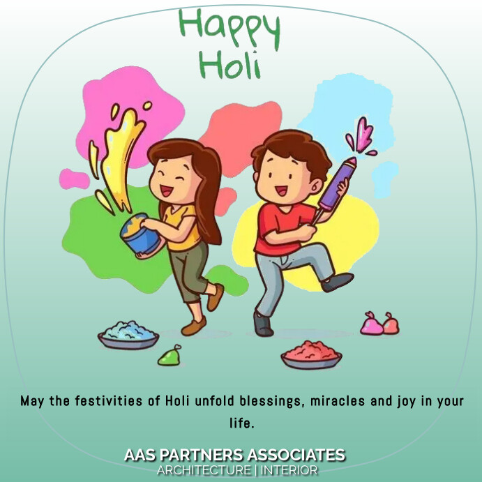 Happy Holi Vierkant (1:1) template