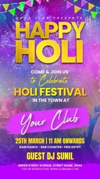 Happy Holi Instagram Story template