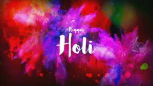 happy holi Цифровой дисплей (16 : 9) template