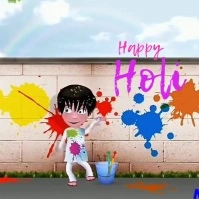 happy holi Instagram Post template