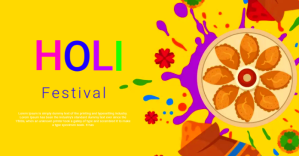 happy holi delt Facebook-billede template