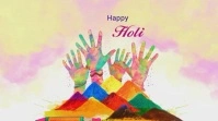 happy holi Affichage numérique (16:9) template