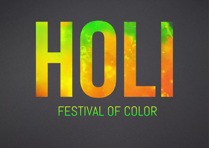 Happy holi 明信片 template