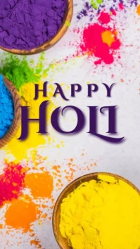 Happy Holi Post Instagram Story template