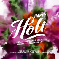 Happy Holi Post Template Instagram-bericht