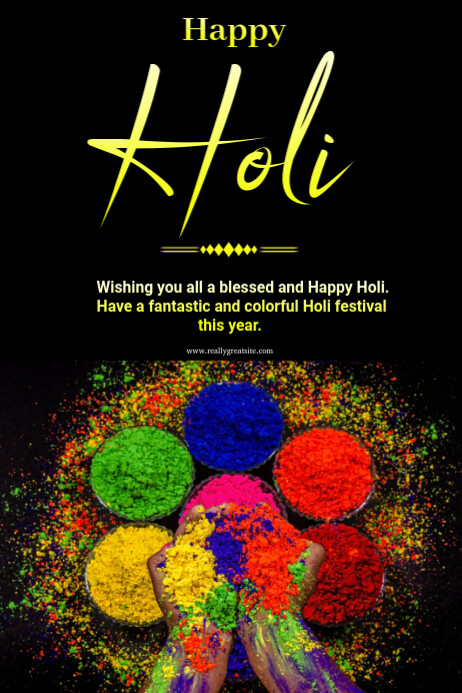 Happy Holi Poster 2025 Cartaz template