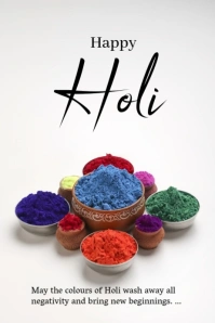 Happy holi poster 2025 template
