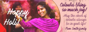 Happy Holi Wish Banner Design Facebook Omslag Foto template