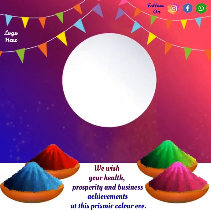 Happy Holi wishes Template | PosterMyWall