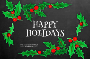 Happy Holiday Card Etiqueta template