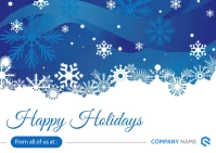 happy holiday card printable stationary Chris A6 template