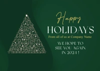 happy holidays advertisement postcard templat A6 template