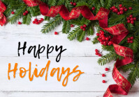 Happy holidays banner A3 template