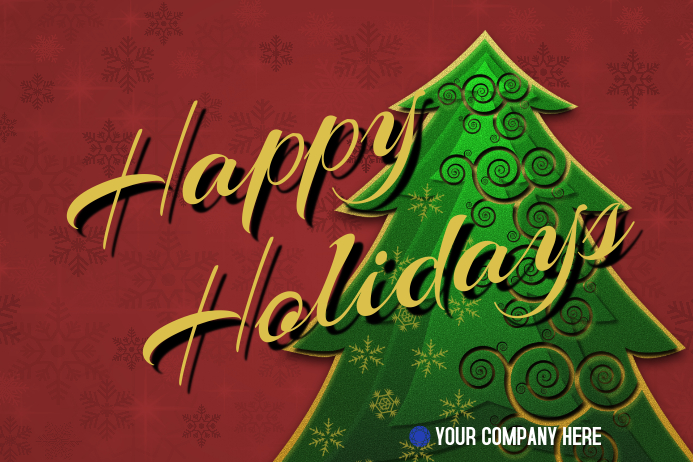 Frohe Feiertage Banner Vorlage Postermywall