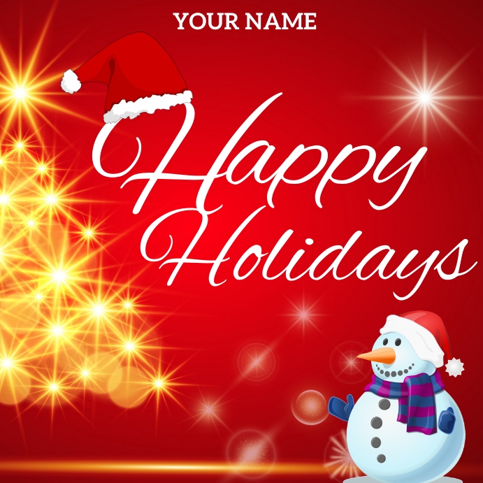 Happy Holidays Card Template PosterMyWall Happy Holidays Card Template PosterMyWall