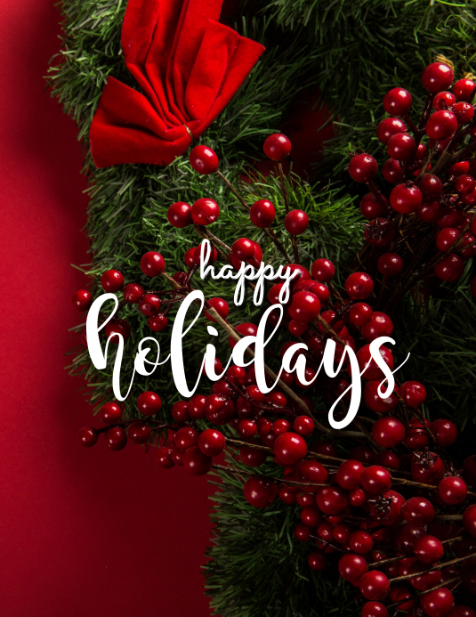 Happy Holidays Flyer (Letter pang-US) template