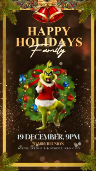 Happy Holidays Dinner Reels template