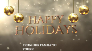 Marrón Holiday Greeting Film w tle na Facebooka Template