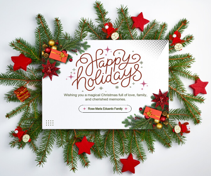 Plantilla de Happy Holidays Facebook Post | PosterMyWall