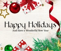 Happy Holidays Facebook Post Medium Rectangle template