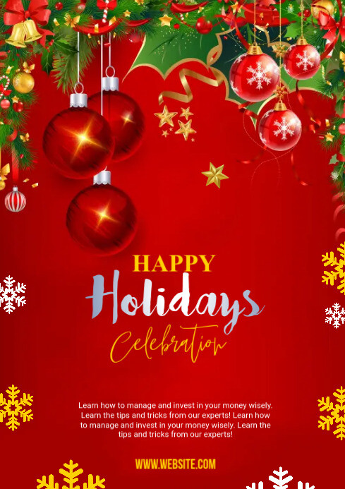 Happy Holidays flyer Template PosterMyWall