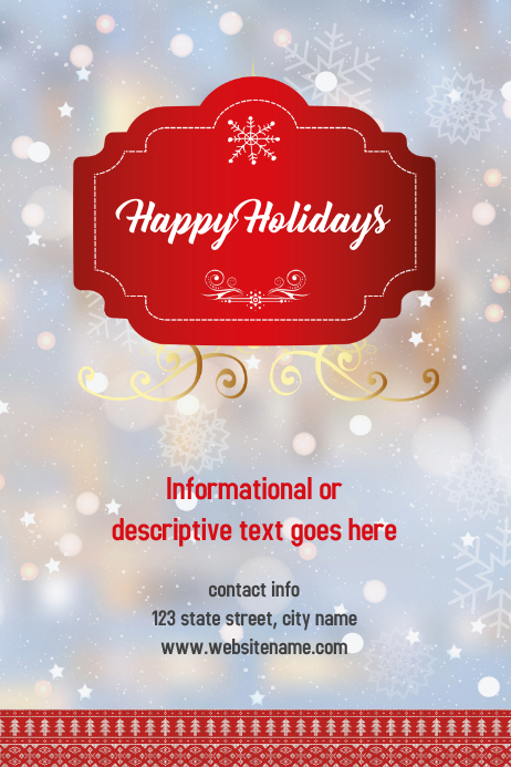 happy holidays poster template postermywall happy holidays flyer template