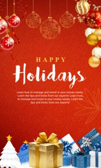 Happy Holidays Flyer Template US Legal