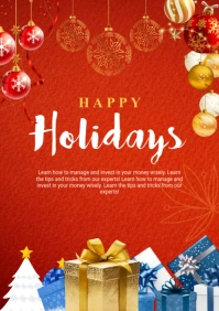 Happy Holidays Flyer Template A4