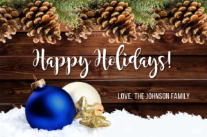 Happy Holidays Greeting Card Etykieta template