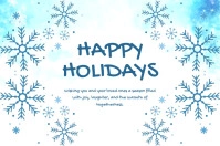 Happy Holidays Greeting Card Label template