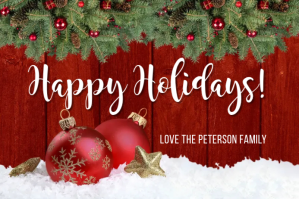 Happy Holidays Greeting Card Label template
