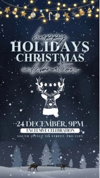 Happy Holidays Invitation Historia de Instagram template