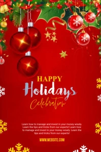 Happy Holidays Pinterest Graphic template