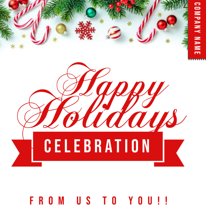 Happy Holidays Poster Template PosterMyWall