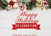 happy holidays poster Postkarte template
