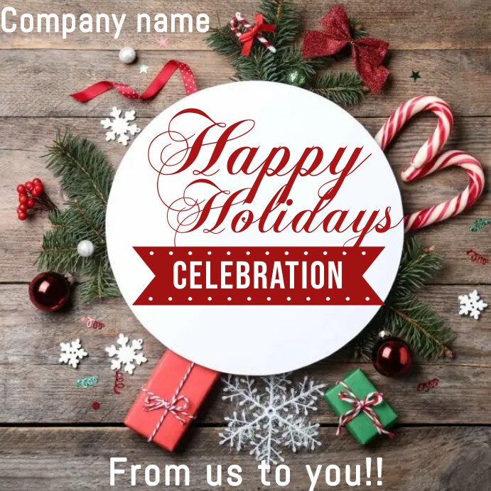 Happy Holidays Poster Template PosterMyWall